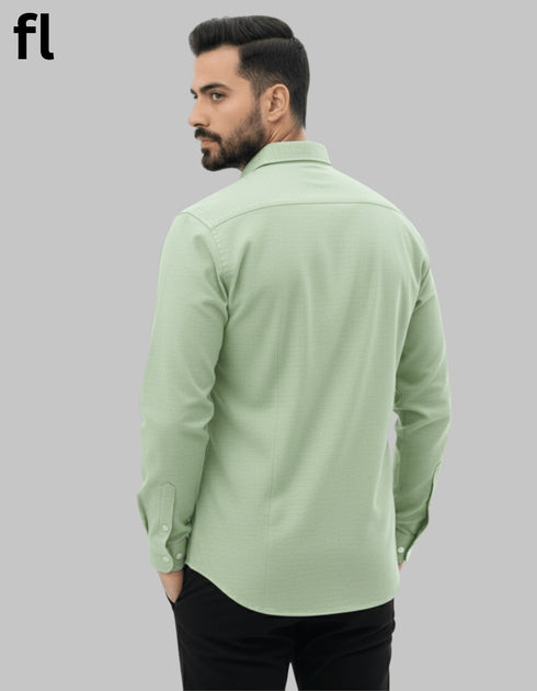 Olive Chambray Casual Shirt